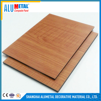 el panel compuesto de aluminio 3m m de madera de 2440m m anodizado para la pared exterior