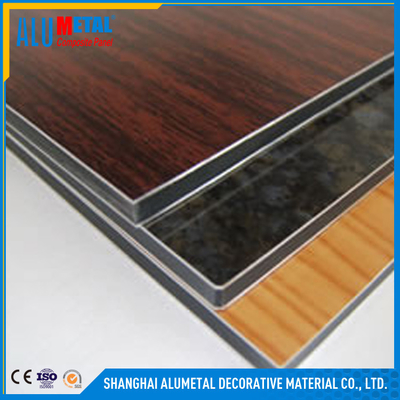 2 / hoja compuesta de aluminio de madera incombustible FEVE del panel de 3/4/5/6m m