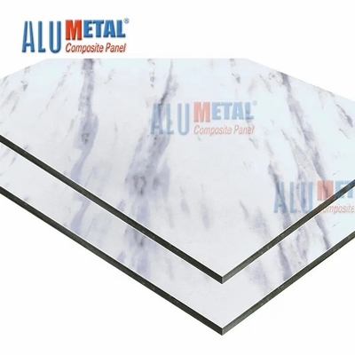 El modelo del mármol de Brown cubrió la pared de exterior compuesta de aluminio del panel 3D
