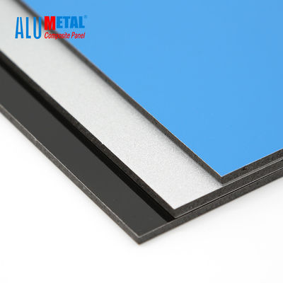 decoración incombustible 1500m m de la puerta de la hoja compuesta de aluminio del panel ACP de la base PE del LDPE de 4m m