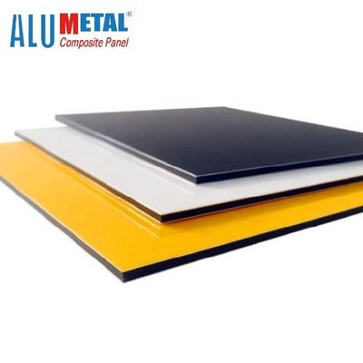 El panel compuesto de aluminio clasificado PE del fuego de 0.4M M 1250m m pintó la hoja negra AA3003 del ACP