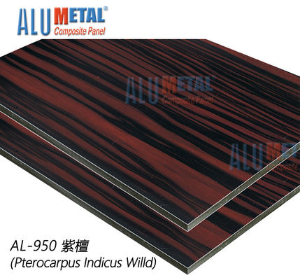 el panel compuesto de aluminio de madera superficial nano ACP de 1220X2440m m cubre 10m m exterior