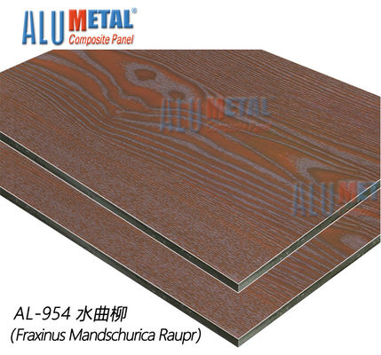 el panel compuesto de aluminio de madera superficial nano ACP de 1220X2440m m cubre 10m m exterior