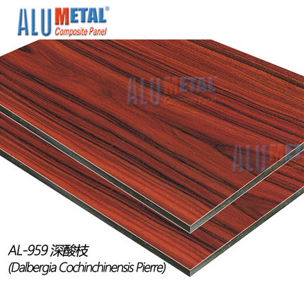0.06m m pintaron el panel de aluminio revestido 1250m m de la hoja 4m m Acm interior para el chalet