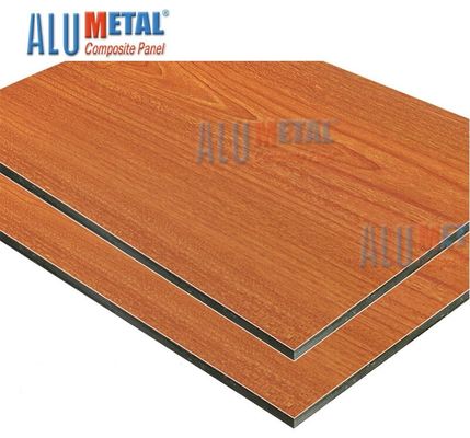 El panel compuesto de aluminio 6m m del enlace de madera revestido NANO de 1500 x de 4000m m