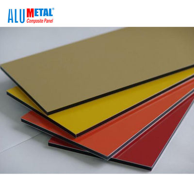 hoja compuesta de aluminio cepillada 1220x2440m m 5m m AA1100 del panel de PVDF