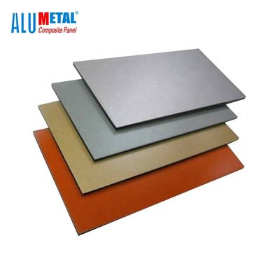 el panel compuesto de aluminio de la fachada de 0.5m m PE anodizó las hojas clasificadas del fuego superficial ACP 2m m