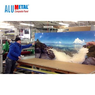 impresión ULTRAVIOLETA 4m m PE de la fachada compuesta de aluminio blanca del panel de 1500m m