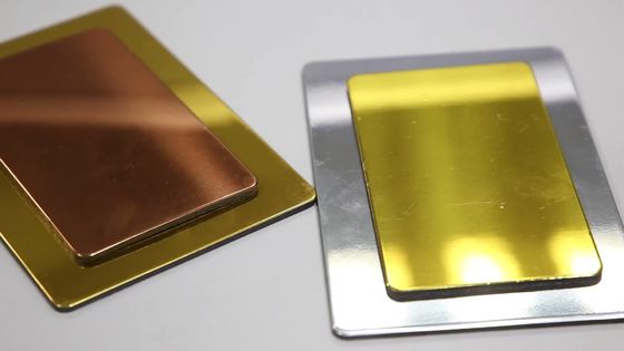 4m m anodizados 5086 hoja compuesta de aluminio del oro 1570m m del panel del espejo