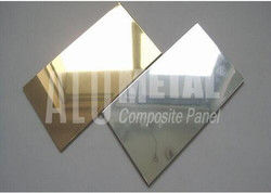 4m m anodizados 5086 hoja compuesta de aluminio del oro 1570m m del panel del espejo