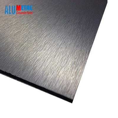 El tejado adhesivo de aluminio cepillado acanalado de la hoja del ACP artesona el LDPE de 1000m m 6m m