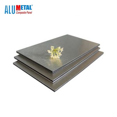 El tejado adhesivo de aluminio cepillado acanalado de la hoja del ACP artesona el LDPE de 1000m m 6m m