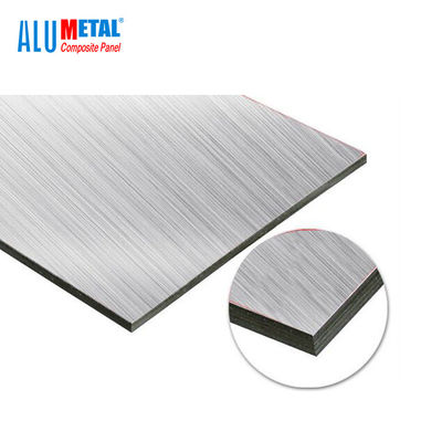 Lustre de plata de aluminio del revestimiento 0.5m m 2440m m de la hoja del espejo ACP