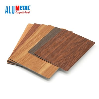 0.05m m 6061 texturizaron la placa compuesta de aluminio 5000m m del panel del final de madera