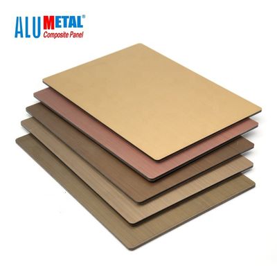 cobre compuesto de aluminio de acero 1250m m nacarado del panel de 3m m PVDF Acm