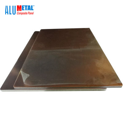 SGS superficial cepillado 600m m del metal del cobre compuesto de aluminio del panel 0.3m m