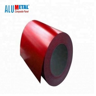 El PVC de aluminio 8011 2500M M revestido coloreado de la bobina cubrió la bobina de aluminio 0.06M M del ajuste