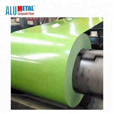 El PVC de aluminio 8011 2500M M revestido coloreado de la bobina cubrió la bobina de aluminio 0.06M M del ajuste