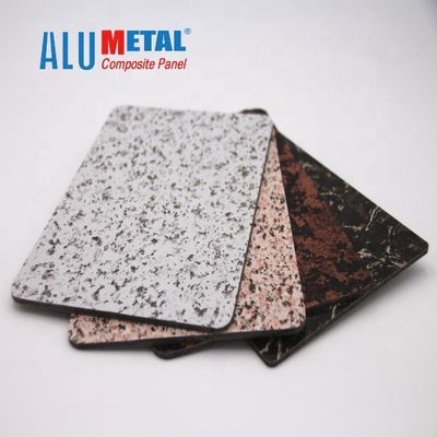 revestimiento de madera compuesto de aluminio de mármol del exterior del grano ACP del panel AA1100 8m m de 5000m m