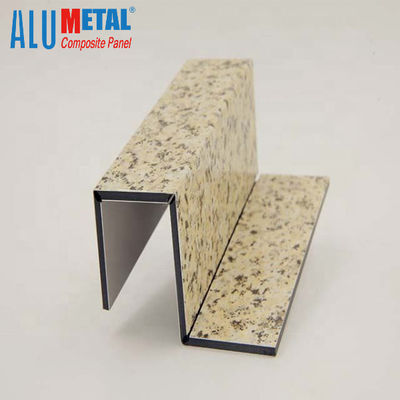 revestimiento de madera compuesto de aluminio de mármol del exterior del grano ACP del panel AA1100 8m m de 5000m m