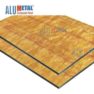 Odm compuesto de aluminio de mármol plástico 6m m de madera del revestimiento de la pared exterior del panel de 0.08m m