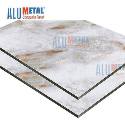 Revestimiento compuesto de aluminio de mármol 2440m m nanos de la pared de la hoja ACP del panel del LDPE 0.70m m PE