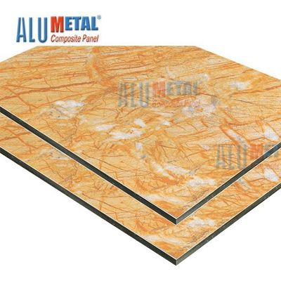 Revestimiento compuesto de aluminio de mármol 2440m m nanos de la pared de la hoja ACP del panel del LDPE 0.70m m PE