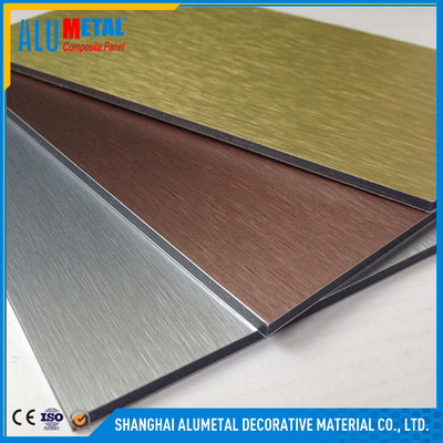el panel compuesto de aluminio AA5005 de 6m m PVDF para los edificios prefabricados