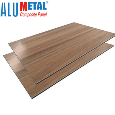 brillante cepillada de madera del panel compuesto de aluminio de 5m m alto