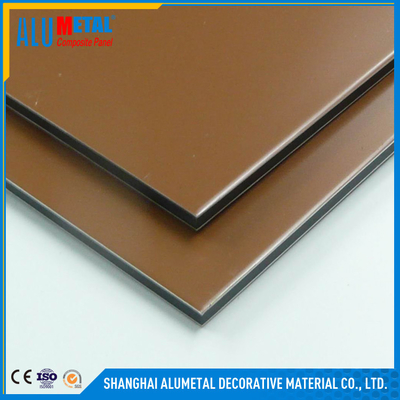 El panel compuesto de aluminio 2m m - 6m m de la arquitectura PVDF para los edificios prefabricados