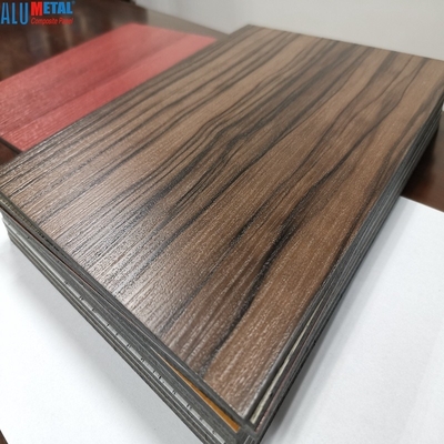 grano de madera compuesto de aluminio de madera del panel 3D de 3m m