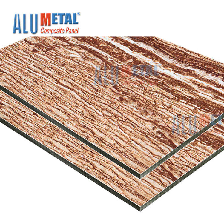 Revestimiento compuesto de aluminio de mármol 2440m m nanos de la pared de la hoja ACP del panel del LDPE 0.70m m PE