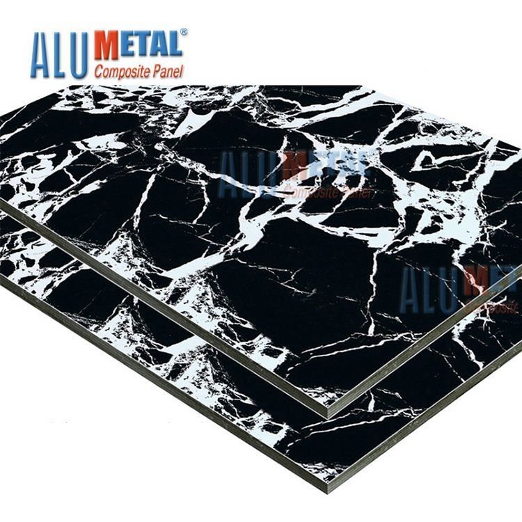 hoja compuesta de mármol decorativa 4m m del alúmina ACP del panel AA3003 de 0.08m m 1500m m