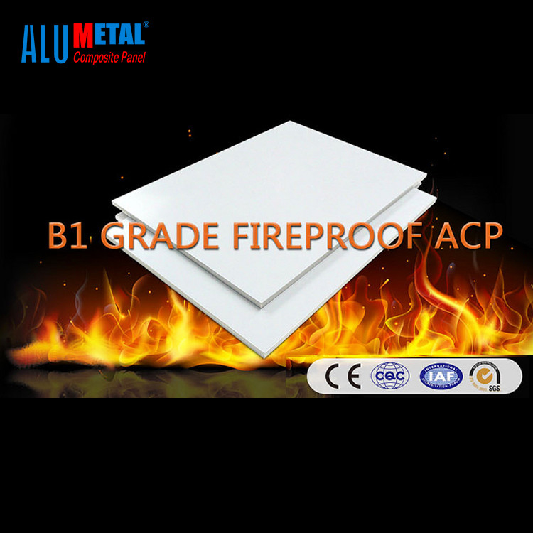B1 califican los paneles de pared de aluminio decorativos de los paneles compuestos 6m m de aluminio incombustibles